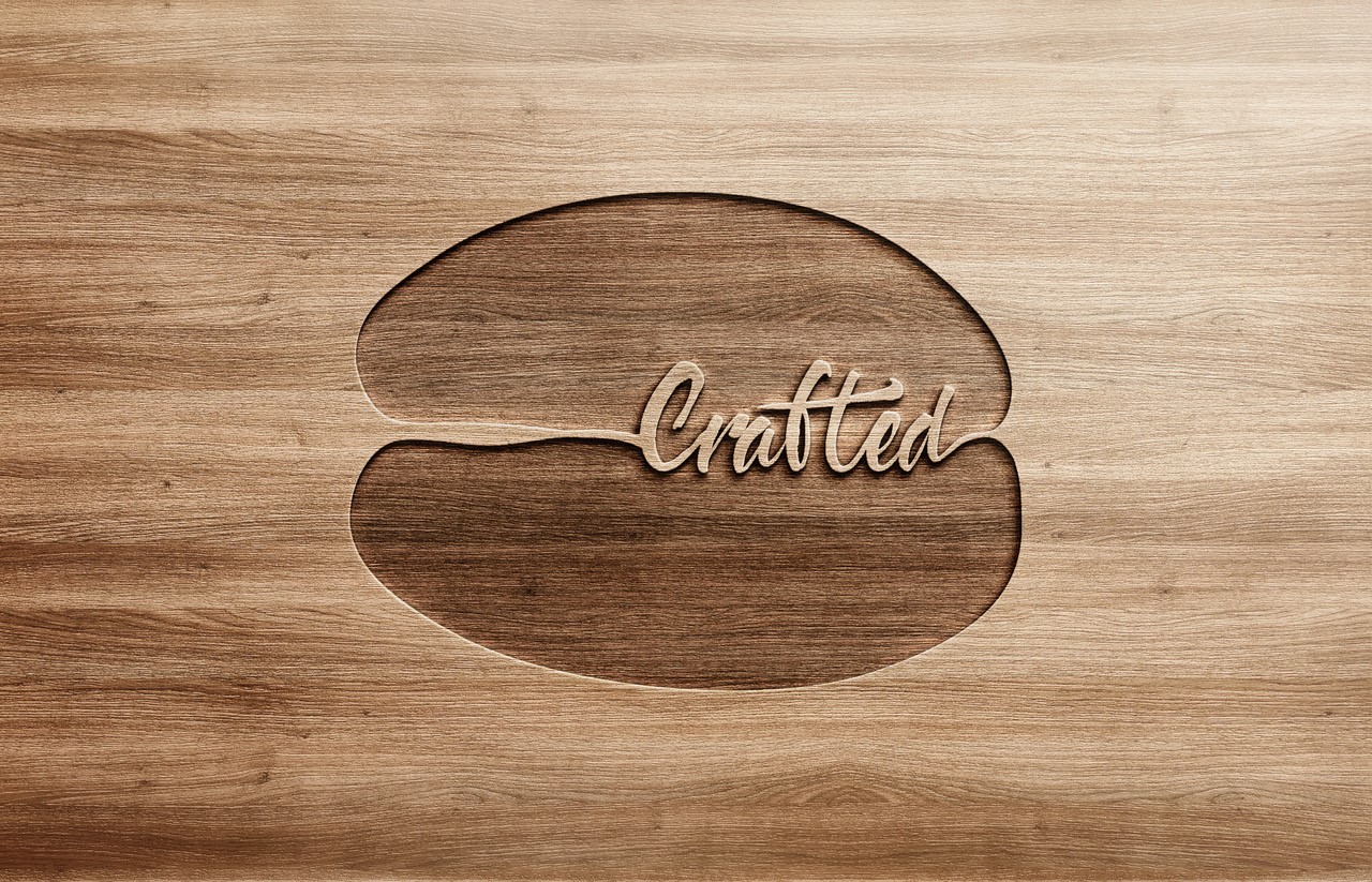 Crafted Bean Logo etched